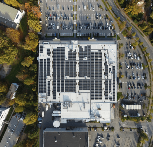 Solaranlage-Flachdach-Gewerbe